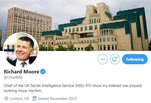 License to Tweet: When the Chief of MI6 Goes Online